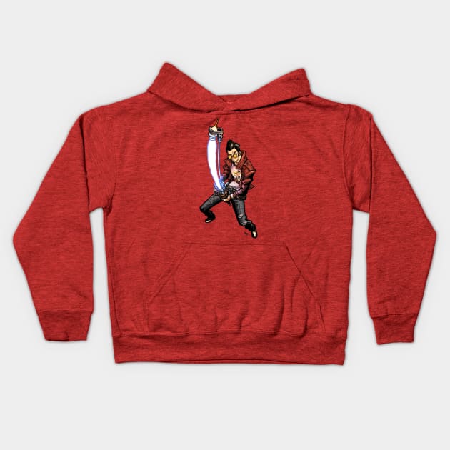 SCHWIING Kids Hoodie by grungethemovie